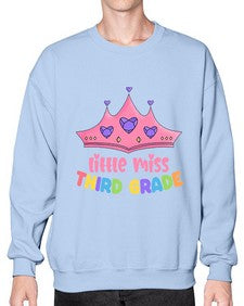 Little Miss third Grade 489# - third grade- Sweatshirt - Crew