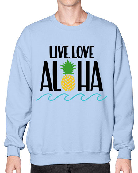 Live Love Aloha Style 30# - summer- Sweatshirt - Crew