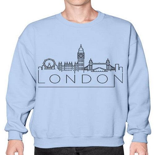 London Minimal Skyline 1155# - cities- Sweatshirt - Crew