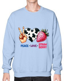 Love Strawberry Festival 1349# - strawberry- Sweatshirt - Crew