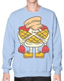 Misterious waffle 165# - cartoon food- Sweatshirt - Crew