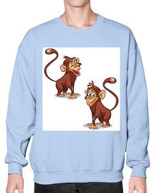 Monkey 175# - cartoon general- Sweatshirt - Crew