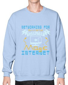 Networking for dummies your computer magic internet 22# - computer- Sweatshirt - Crew