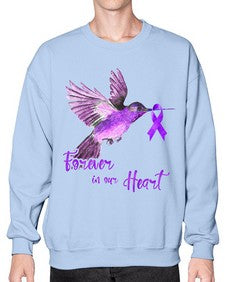 No One Figh Alone Ribbon Alzheimer 201# - alzheimers- Sweatshirt - Crew