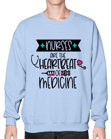 Nurses Are The Heartbeat Of Medicine Style Style 1231# - nurse- Sweatshirt - Crew