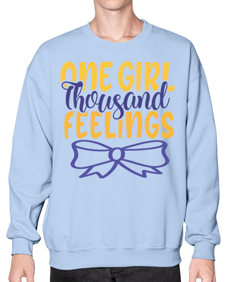 One Girl Thousand Feelings Style 175# - baby- Sweatshirt - Crew