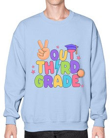 Peace Out third Grade Peace 648# - third grade- Sweatshirt - Crew