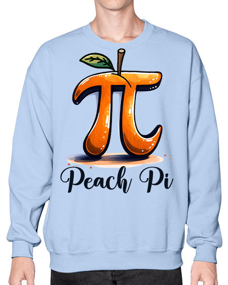 Peach Pi Math Teacher 32# - pi- Sweatshirt - Crew