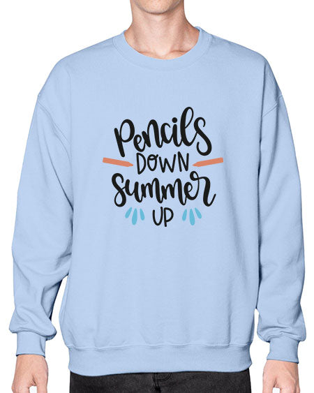 Pencils down summer up 87# - summer- Sweatshirt - Crew