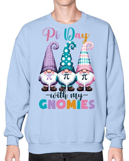 Pi Day Gnomies Funny Teacher 18# - pi- Sweatshirt - Crew