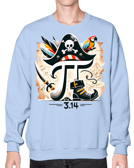 Pirate Pi Day Sublimation Design 39# - pi- Sweatshirt - Crew