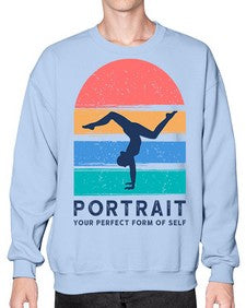 Portrait Your Perfect Form of Self 492# - yoga- Sweatshirt - Crew