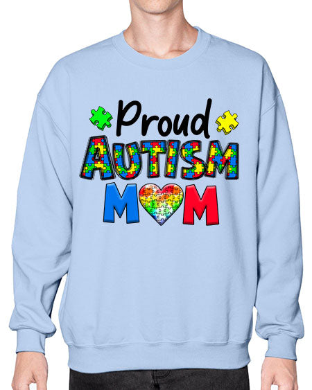 Proud Autism Mom - autism- Sweatshirt - Crew