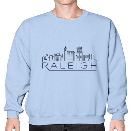 Raleigh Minimal Skyline 1707# - cities- Sweatshirt - Crew