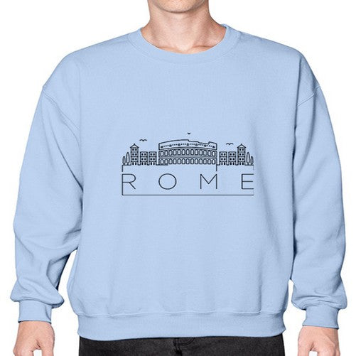 Rome Minimal Skyline 1747# - cities- Sweatshirt - Crew