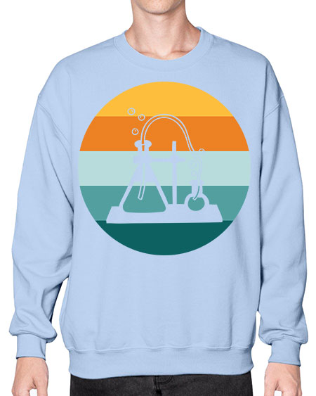 ScientistRetroSunsetScientistSkinite Scientist Skinite 39# - general science- Sweatshirt - Crew