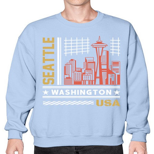 Seattle 1809# - cities- Sweatshirt - Crew
