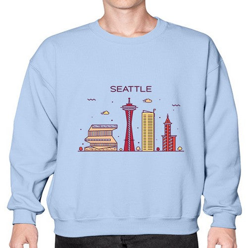 Seattle 1810# - cities- Sweatshirt - Crew