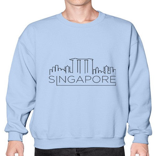 Singapore Minimal Skyline 1843# - cities- Sweatshirt - Crew