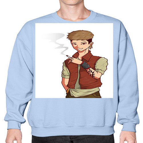 Smoker street boy 61# - anime- Sweatshirt - Crew