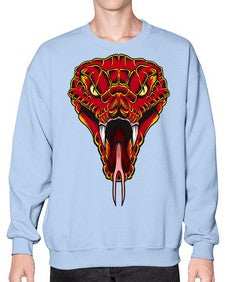 Snake 222# - cartoon animals- Sweatshirt - Crew