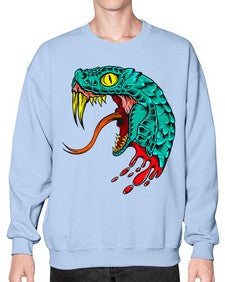 Snake 227# - cartoon animals- Sweatshirt - Crew