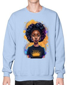 Sparkling Black Girl Design 15# - black girls or women- Sweatshirt - Crew