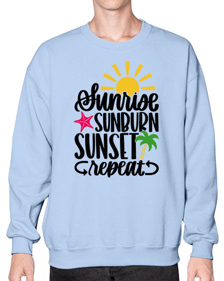 Sunrise Sunburn Sunset Repeat Style 16# - summer- Sweatshirt - Crew