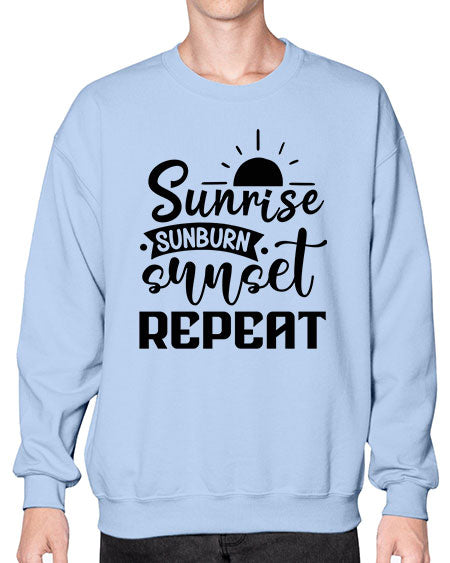 Sunrise sunburn sunset repeat 01# - summer- Sweatshirt - Crew