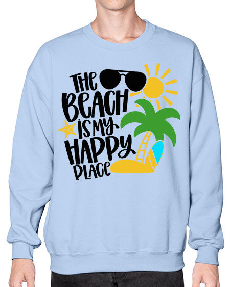 The Beach Is My Happy Place Style 12# - summer- Sweatshirt - Crew