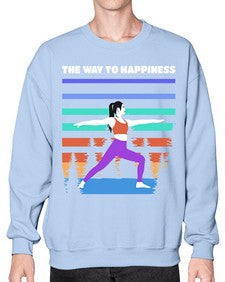 The Way to Happiness 566# - yoga- Sweatshirt - Crew