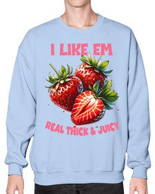 Thick and Juicy Strawberry Festival 1636# - strawberry- Sweatshirt - Crew