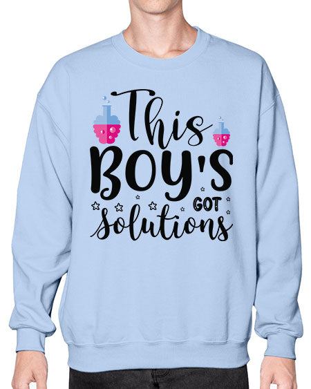 This Boy s Got Solutions 20# - general science- Sweatshirt - Crew