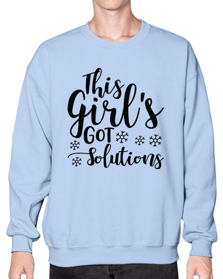 This Girl s Got Solutions 17# - general science- Sweatshirt - Crew