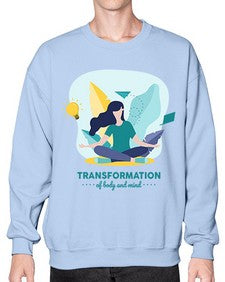 Transformation of Body and Mind 587# - yoga- Sweatshirt - Crew