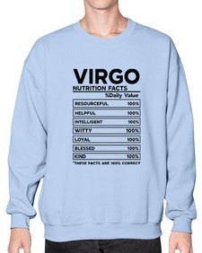 Virgo Nutrition Facts 530# - virgo- Sweatshirt - Crew