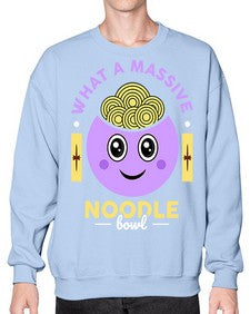 What a Massive Noodle Bowl 1698# - Ramen- Sweatshirt - Crew