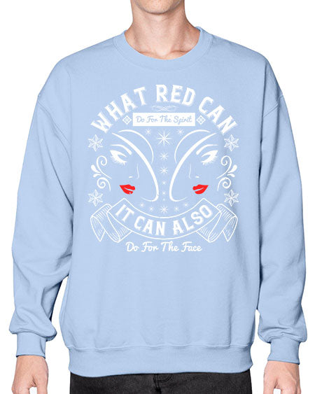 What red can do for the spirit it can also do for the face Style 175# -makeup Sweatshirt - Crew