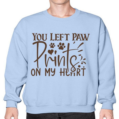 You Left Paw Prints On My Heart Style 53# - dogs- Sweatshirt - Crew