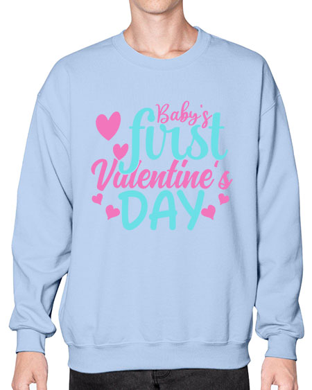 babys first valentines day Style 41# - baby- Sweatshirt - Crew