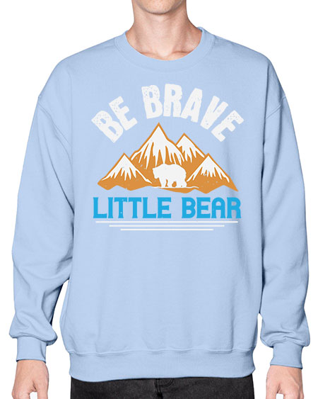 be brave little bear 23# - bears - animals- Sweatshirt - Crew