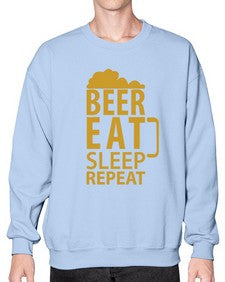 beer eat sleep 644# - beer- Sweatshirt - Crew