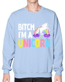 bitch im a unicorn 61# - unicorn- Sweatshirt - Crew
