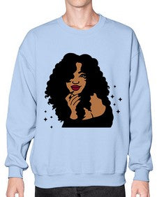 black women - queen 55# - black girls or women- Sweatshirt - Crew