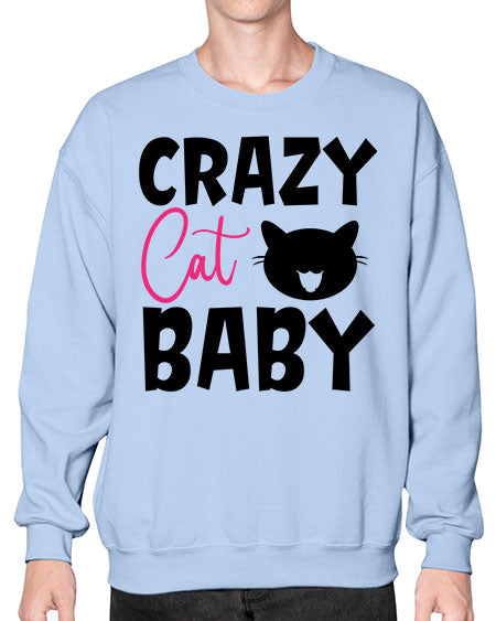 crazy cat baby Style 66# - baby- Sweatshirt - Crew
