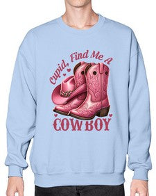 cupid find me a cowboy western 359# - western- Sweatshirt - Crew