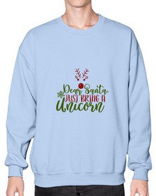 dear santajust bring a unicorn 93# - unicorn- Sweatshirt - Crew