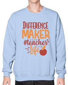 difference maker teacher life 710# - teacher- Sweatshirt - Crew