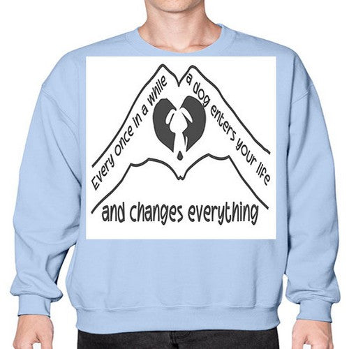 dog changes everything 75# - dogs- Sweatshirt - Crew