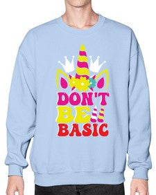 dont be basic 94# - unicorn- Sweatshirt - Crew